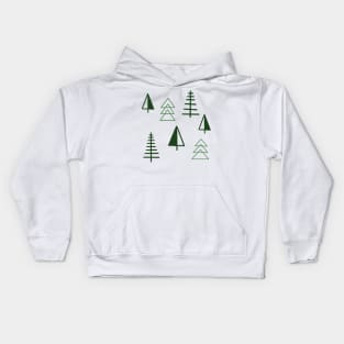 minimalist trees Kids Hoodie